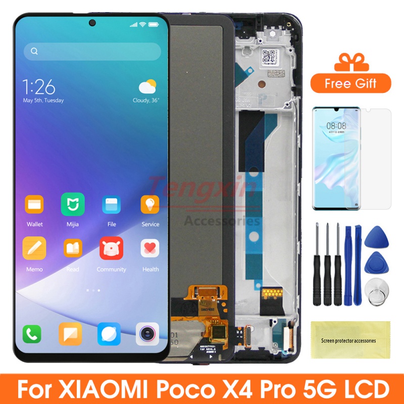 หน้าจอแสดงผล-แบบเปลี่ยน-สําหรับ-xiaomi-poco-x4-pro-5g-x4-pro-5g-2201116หน้าจอสัมผัสดิจิทัล-pg-lcd-พร้อมกรอบ