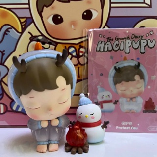 【ของแท้】POPMART Hacipupu ชุดกล่องสุ่ม ตุ๊กตาฟิกเกอร์ The Growth Dairy Series 12 แบบ