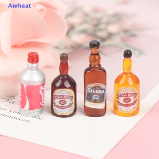 Awheat ขวดไวน์เรซิ่น ขนาดเล็ก 1:12 สําหรับบ้านตุ๊กตา 10 ชิ้น