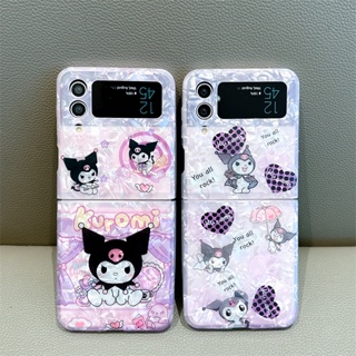 เคสป้องกันโทรศัพท์มือถือ PC แบบแข็ง ลายการ์ตูนคุโรมิ สําหรับ Samsung Galaxy Z Flip 3 Z Flip 4 W23 ZFlip3 ZFlip4