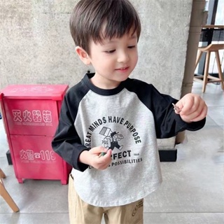 Boys T-shirt Long Sleeve Cotton Top Cute Cartoon Print