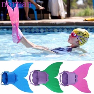 ภาพหน้าปกสินค้าNORMAN Adjustable Swimming Fins Children Foot Flipper Swim Fin Water Sports Snorkeling Submersible Tail Monofin Mermaid Kids Flipper/Multicolor ที่เกี่ยวข้อง