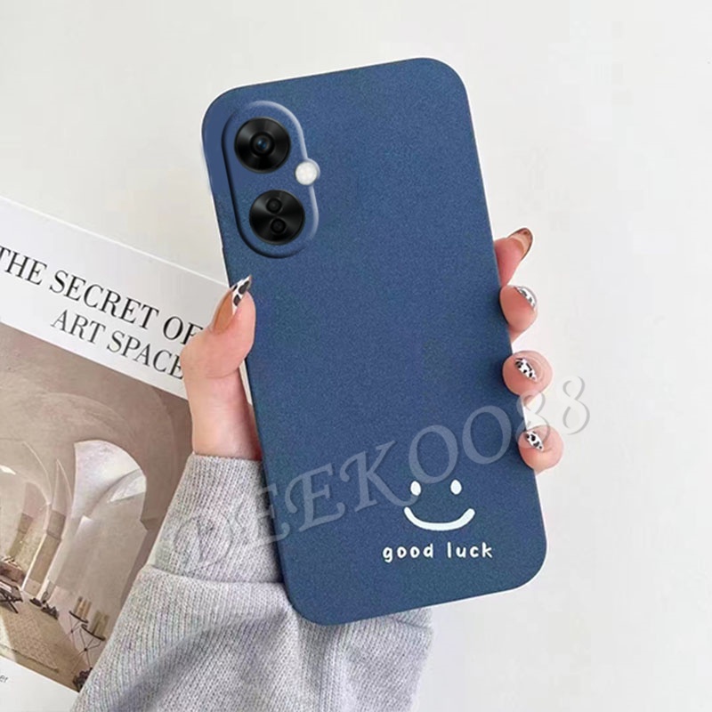 เคสโทรศัพท์มือถือแบบนิ่ม-ผิวด้าน-กันกระแทก-ลายหน้ายิ้ม-สีพื้น-สําหรับ-oneplus-nord-ce-3-2-lite-2t-11-5g