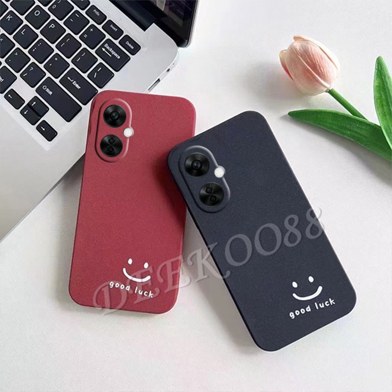 เคสโทรศัพท์มือถือแบบนิ่ม-ผิวด้าน-กันกระแทก-ลายหน้ายิ้ม-สีพื้น-สําหรับ-oneplus-nord-ce-3-2-lite-2t-11-5g