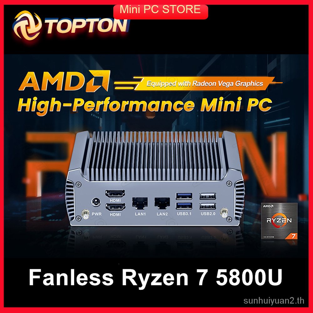 เราน์เตอร์คอมพิวเตอร์ AMD Mini PC Ryzen 7 5800U 4800U สําหรับเกม ...