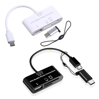 Bt อะแดปเตอร์การ์ดรีดเดอร์ USB 3.0 Type C เป็น Micro USB SD TF อเนกประสงค์