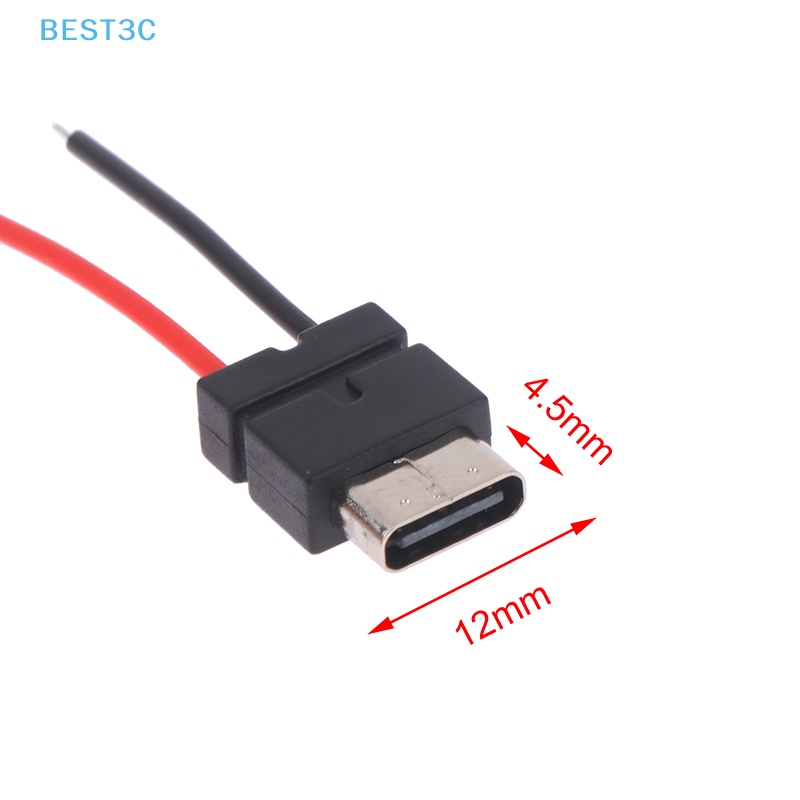 best3c-ขายดี-ซ็อกเก็ตเชื่อมต่อ-usb-type-c-2-สาย-ตัวเมีย-4-5-มม-กันน้ํา-ชาร์จเร็ว-2-ชิ้น