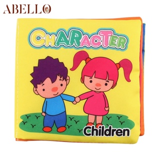Abello หนังสือผ้าเด็ก 3D ของเล่นเพื่อการศึกษาปฐมวัย หนังสือฝ่ามือภาษาอังกฤษ กระดาษวงกลม การจดจําตัวเลขสัตว์ หนังสือผ้าเด็ก