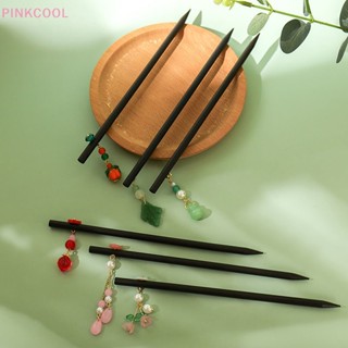 Pinkcool กิ๊บติดผมไม้ ลายดอกไม้ สไตล์จีนวินเทจ โบราณ เครื่องประดับผม สําหรับผู้หญิง