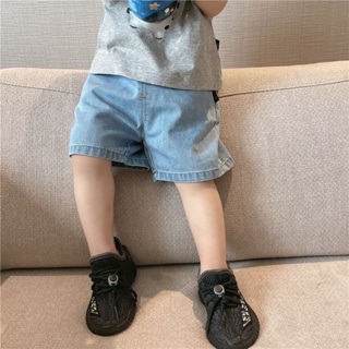 กางเกงขาสั้นเด็กชาย 2023 กางเกงขาสั้นยีนส์เด็กเกาหลีใหม่