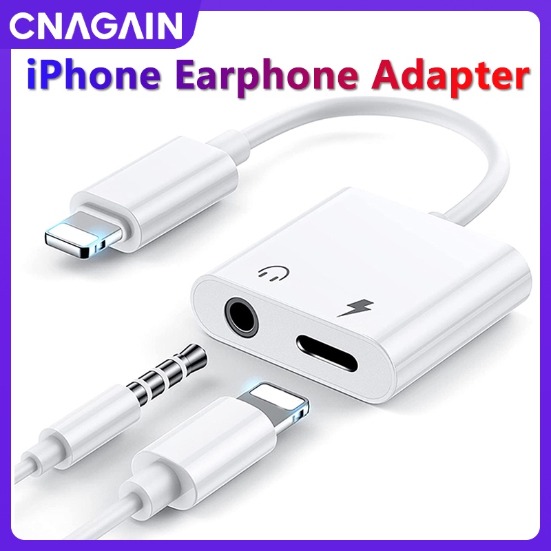 cnagain-อะแดปเตอร์แยกสายหูฟัง-aux-เป็นสายแจ็คหูฟัง-3-5-มม-สําหรับ-iphone-14-pro-max-13-12-11-x-8-7-plus