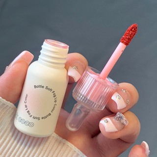 【ALIENBENSON】Pinkcoco Doodle Milk Bottle ลิปทินท์ - ลิปกลอส เนื้อแมตต์กํามะหยี่ ติดทนนาน ปรับสีผิวให้กระจ่างใส เหมาะสําหรับนักเรียน กันน้ํา ให้ความชุ่มชื้น