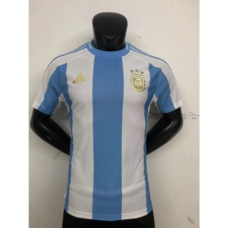 [Player Version] 2324 ใหม่ Argentina Home เสื้อเชิ้ตฟุตบอล แขนสั้น สีฟ้า และสีขาว คุณภาพสูง