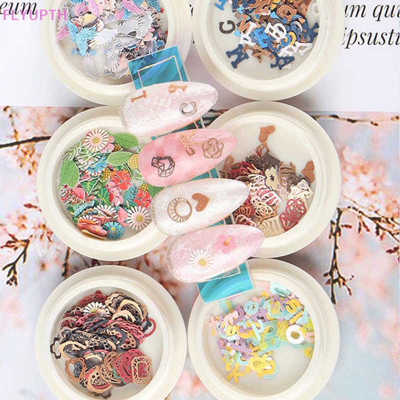 flyup-แผ่นไม้-รูปดอกกุหลาบ-แบบบางพิเศษ-สําหรับตกแต่งเล็บ-diy-50-ชิ้น-ต่อกล่อง