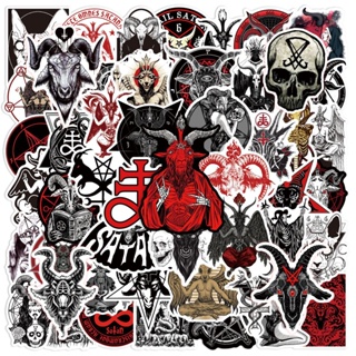 Z&amp;m❀ สติกเกอร์ Devil Satan สําหรับติดตกแต่ง ❀ สติกเกอร์ กันน้ํา สไตล์โกธิค สําหรับตกแต่งของเล่น 50 ชิ้น ต่อชุด