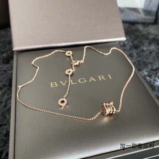 Bvlgari/bvlgari B.ZERO1 Series สร้อยคอโซ่ จี้สีโรสโกลด์ ขนาดเล็ก สําหรับผู้หญิง