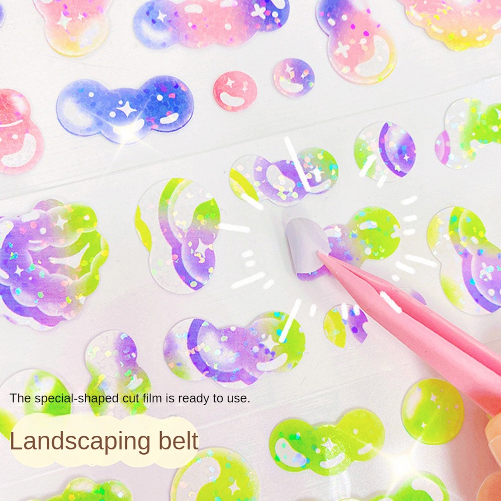 love-gradient-bubble-landscaping-tape-บัญชีมือ-diy-วัสดุจัดสวนวาง-goo-card-diy-วัสดุสติกเกอร์เทป