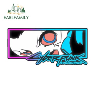 Earlfamily สติกเกอร์ ลายการ์ตูนอนิเมะ Cyberpunk Edgerunner ขนาด 13 ซม. X 6.3 ซม. สําหรับติดตกแต่งกระจกรถยนต์ รถจักรยานยนต์