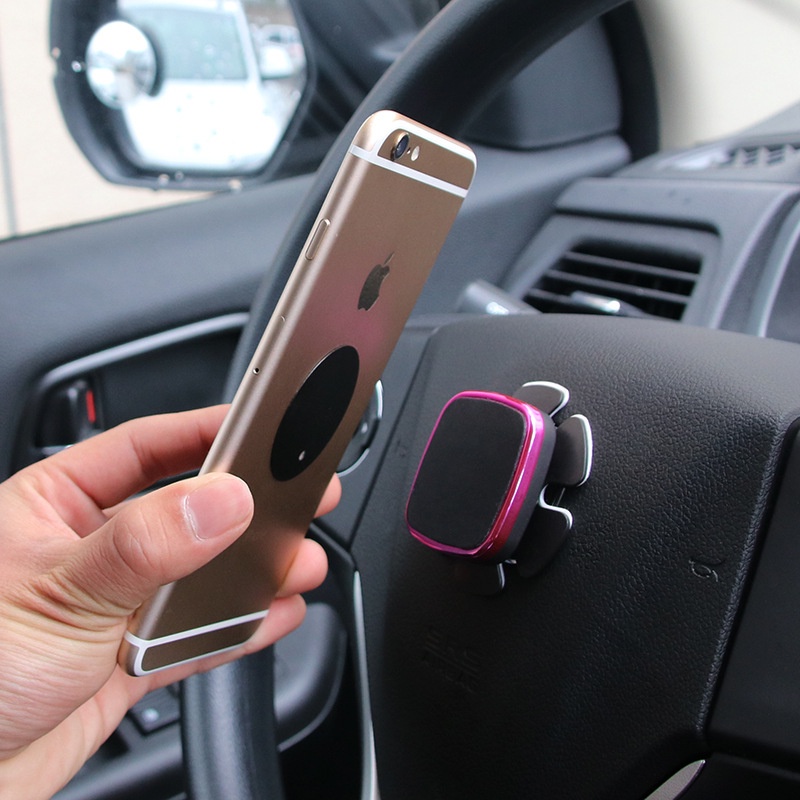 ที่วางโทรศัพท์มือถือในรถยนต์-แดชบอร์ด-ภายใน-ที่วางโทรศัพท์มือถือ-แม่เหล็ก-พวงมาลัยรถ-แม่เหล็กเหนียว-ยึด