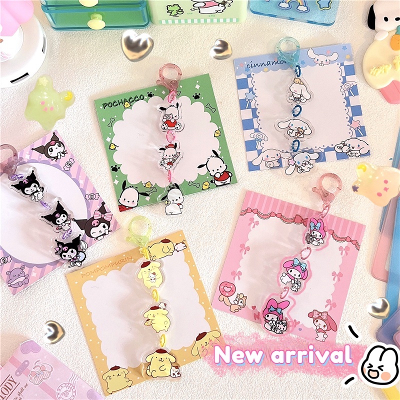 sanrio-ใหม่-พวงกุญแจ-จี้รูปซานริโอ้-kuromi-pochacco-cinnamoroll-สําหรับตกแต่งกระเป๋า