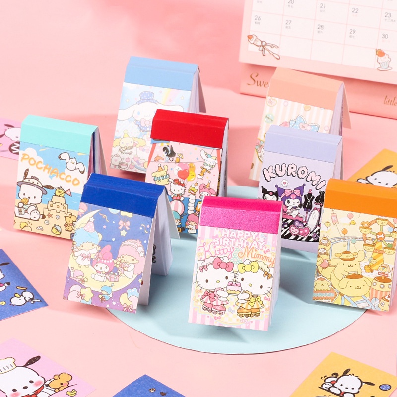 sanrio-สติกเกอร์กระดาษวาชิ-ลายซานริโอ้-สําหรับตกแต่งสมุดโน้ตบุ๊ก-diy-จํานวน-50-ชิ้น