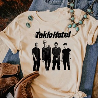 เสื้อยืด พิมพ์ลายการ์ตูน Tokio Hotel Y2K สไตล์ญี่ปุ่น ฮาราจูกุ สําหรับผู้หญิง