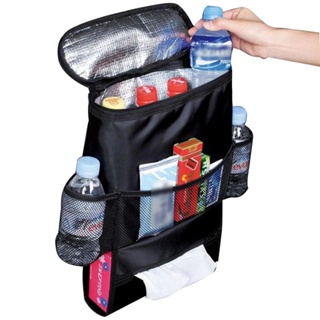 กระเป๋าจัดระเบียบเบาะหลังรถยนต์ หลายช่อง กระเป๋าเดินทาง ฉนวนกันความร้อน เบาะหลังรถ ที่วางเครื่องดื่ม กระเป๋าเก็บของ กระเป๋าห่อเย็น พร้อม