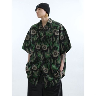 เสื้อเชิ้ตแขนสั้น ทรงหลวม คุณภาพสูง แฟชั่นฤดูร้อน สําหรับผู้ชาย และผู้หญิง