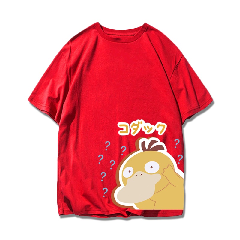 เป็นที่นิยม-โดดเด่นในเกมในฤดูร้อนนี้ด้วยเสื้อยืดแขนสั้น-anime-pok-mon-psyduck-รุ่น-limited-edition-ฤดูร้อน-ใหม่