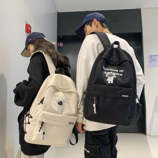 กระเป๋าเป้สะพายหลัง กระเป๋านักเรียน จุของได้เยอะ เข้ากับทุกการแต่งกาย แบบเรียบง่าย สไตล์เกาหลี และญี่ปุ่น สําหรับผู้หญิง และผู้ชาย