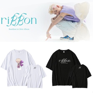  พิมพ์ลาย 2023 เสื้อยืด BamBam อัลบั้ม RIBBON FANMADE