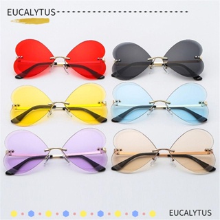 Eutus แว่นตากันแดด UV400 ไร้ขอบ รูปหัวใจ แฟชั่นฤดูร้อน