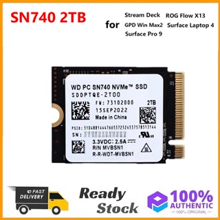 WD PC SN740 2TB M.2 NVMe 2230 PCIe 4.0x4 SSD for Steam Deck / Surface Pro 9 / ROG Flow X13 / GPD Win Max2 / Surface Laptop 4