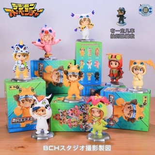 Bandai Digimon ของแท้ ตุ๊กตาฟิกเกอร์การ์ตูนอนิเมะ First Bomb Adventure Series Mystery Box ของขวัญ สําหรับตกแต่ง