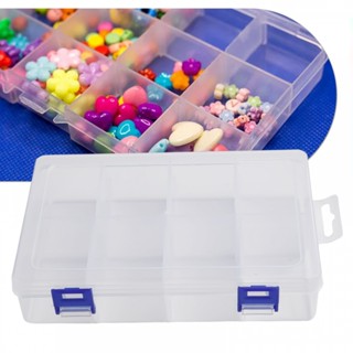 Bead Earring Storage Box Container 8 Grids Adjustable Display Organizer