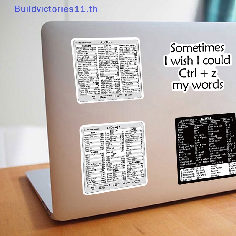 buildvictories11-สติกเกอร์ไกด์แป้นพิมพ์-windows-adobe-photoshop-อ้างอิงเร็ว-30-ชิ้น