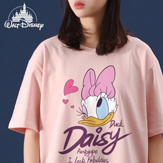 Disney Donald Duck &amp; Daisy Summer Small Fresh T-Shirt Women 2022 New Loose Lazy Wind Short Sleeve Oversize Y2k Girl