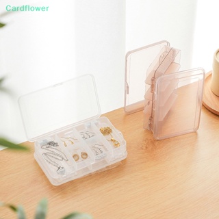 &lt;Cardflower&gt; กล่องพลาสติกใส สองชั้น สําหรับใส่เครื่องประดับ ต่างหู เหมาะกับการพกพาเดินทาง ลดราคา