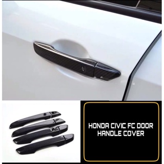 ฝาครอบมือจับประตูคาร์บอน สําหรับ Honda Civic Fc 2016-2021