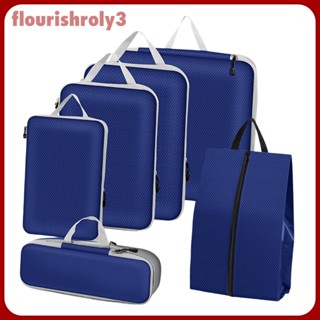 [Flourish] กระเป๋าตาข่าย สําหรับใส่เสื้อผ้าซักรีด กระเป๋าเดินทาง 6 ชิ้น