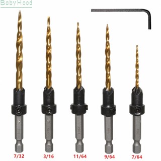 【Big Discounts】5pcs  Hex Shank Taper Drill Counter Sink Holes Drilled Carpenter Countersink Bit#BBHOOD