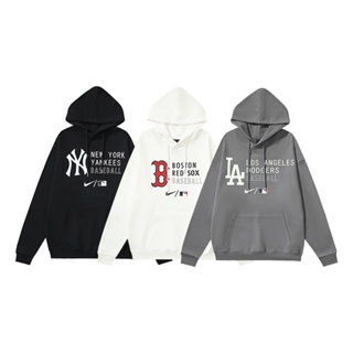 Ny&amp;mlb&amp;n-k- co เสื้อกันหนาวมีฮู้ด ผ้าฝ้ายแท้ พิมพ์ลาย สวยงาม อเนกประสงค์ สําหรับผู้ชาย และผู้หญิง Hrse