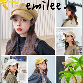 EMILEE Newsboy หมวกเบเร่ต์กันแดด ทรงแปดเหลี่ยม สําหรับผู้หญิง