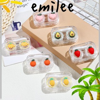 Emilee เคสคอนแทคเลนส์ ลายการ์ตูนผลไม้น่ารัก ถนอมสายตา