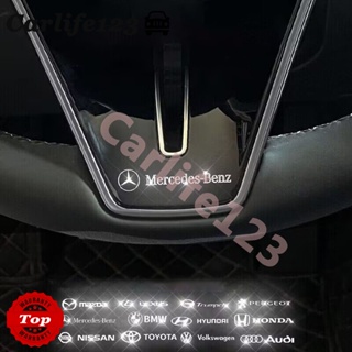 สติกเกอร์โลโก้โลหะ BMW Mercedes Benz สําหรับติดมือจับประตู หน้าต่างรถยนต์ จํานวน 4 ชิ้น