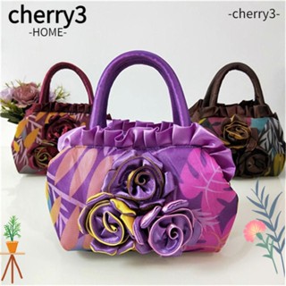 Cherry3 กระเป๋าทรงบักเก็ต ปักลายดอกไม้ สําหรับแม่ และลูกสาว เหมาะกับงานเลี้ยงอาหารค่ํา