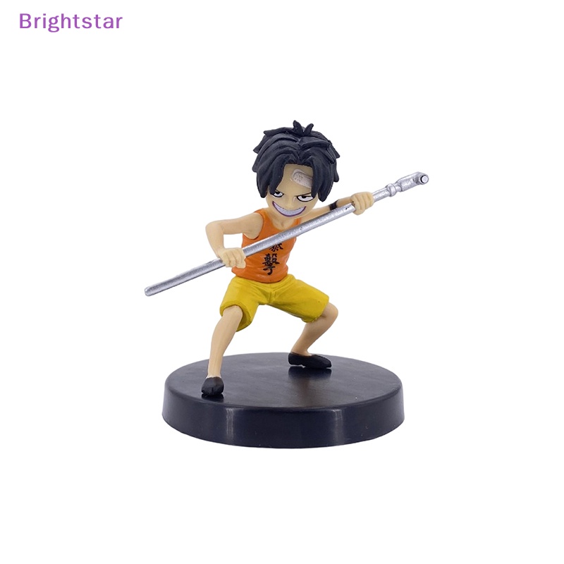 brightstar-ใหม่-โมเดลฟิกเกอร์-pvc-รูปการ์ตูนอนิเมะ-one-piece-luffy-ace-sabo-พร้อมแท่ง-pvc-ของเล่นสําหรับเด็ก-3-ชิ้น-ต่อชุด