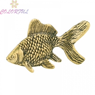 【COLORFUL】Bronze Ornaments Cabinet Creative Decoration Goldfish Tea Pet Decoration