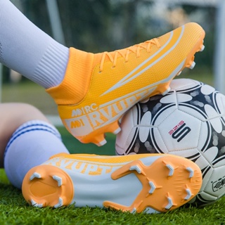 พร้อมส่ง รองเท้าบูทฟุตบอล กันลื่น ข้อสูง เหมาะกับใส่เล่นกีฬากลางแจ้ง สําหรับผู้ชาย และผู้หญิง
