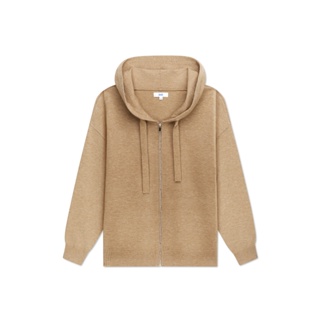 AIIZ (เอ ทู แซด) - เสื้อแจ็คเก็ตผู้หญิงมีฮู้ด ผ้าถักแขนยาว มีซิป Womens Zipper Hoodie Sweaters